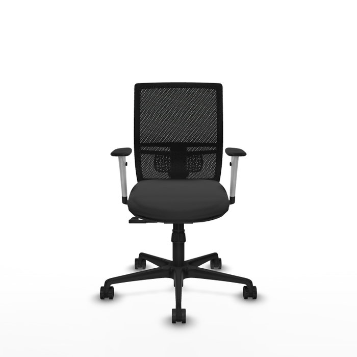 PIQUERAS Y CRESPO Silla de oficina Yunquera con mecanismo Sincro, Gris oscuro y Negro
