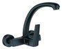 IBERGRIF Grifo Monomando de Cocina Mural Ibiza Negro M16307B