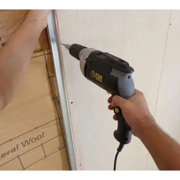 Fartools Destornillador Placas de Yeso PM 6A 450W con Variador de Velocidad y Recubrimiento Bimaterial