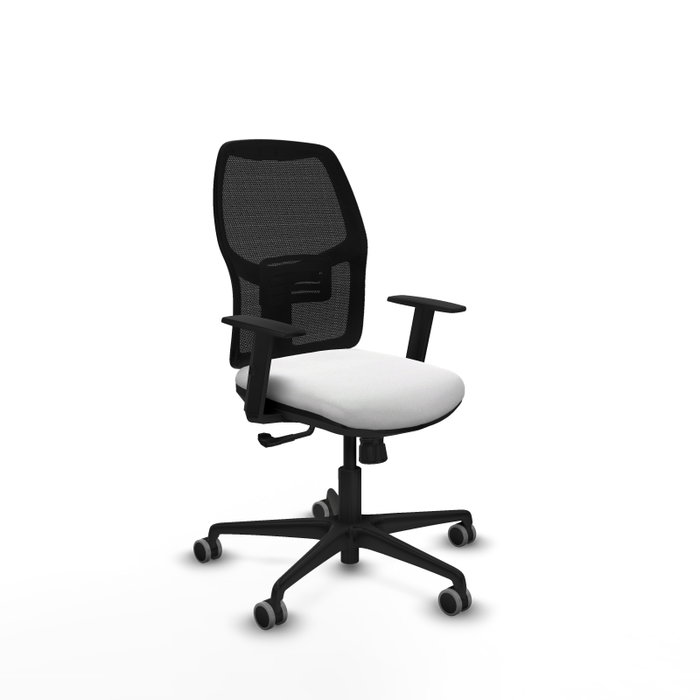 PIQUERAS Y CRESPO Silla de oficina Alfera con mecanismo Sincro, Blanco y Negro PIQUERAS Y CRESPO Silla de oficina Alfera con mecanismo Sincro, Blanco y Negro