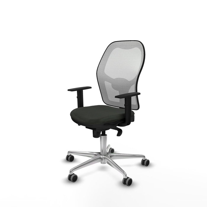 PIQUERAS Y CRESPO Silla de oficina Jorquera con mecanismo Sincro, Tela Negra y Malla Blanca PIQUERAS Y CRESPO Silla de oficina Jorquera con mecanismo Sincro, Tela Negra y Malla Blanca