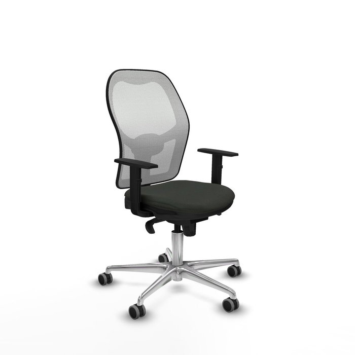 PIQUERAS Y CRESPO Silla de oficina Jorquera con mecanismo Sincro, Tela Negra y Malla Blanca PIQUERAS Y CRESPO Silla de oficina Jorquera con mecanismo Sincro, Tela Negra y Malla Blanca