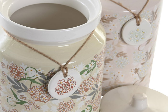 DKD Home Decor Bote de Dolomita Ivy&daisy 2022, 2,35 l