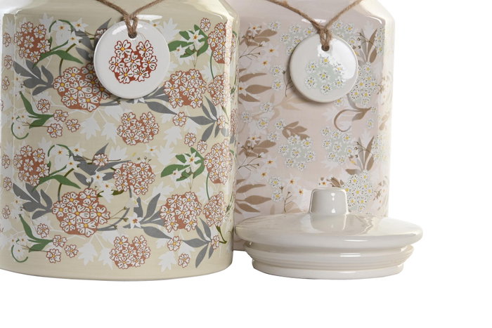 DKD Home Decor Bote de Dolomita Ivy&daisy 2022, 2,35 l
