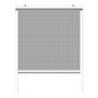 Schellenberg Mosquitera enrollable para ventanas, blanca, 130 x 160 cm, tejido fibra de vidrio antracita, aluminio, ajustable