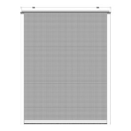 Schellenberg Mosquitera enrollable para ventanas, blanca, 130 x 160 cm, tejido fibra de vidrio antracita, aluminio, ajustable