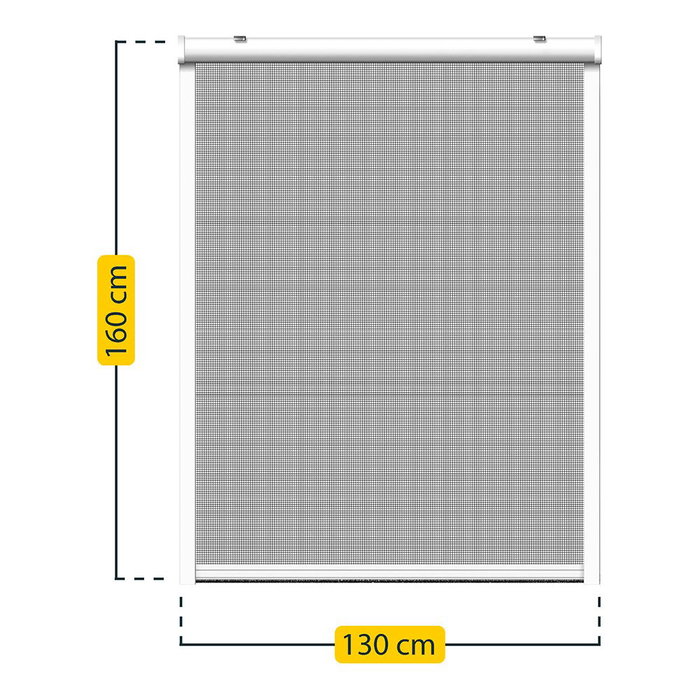 Schellenberg Mosquitera enrollable para ventanas, blanca, 130 x 160 cm, tejido fibra de vidrio antracita, aluminio, ajustable Schellenberg Mosquitera enrollable para ventanas, blanca, 130 x 160 cm, tejido fibra de vidrio antracita, aluminio, ajustable