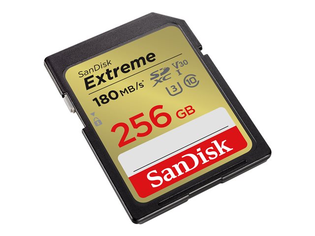 SanDisk Tarjeta Memoria SDXC 256 GB Extreme UHS-I V30 U3 Clase 10 Lectura 180 MB/s Escritura 130 MB/s