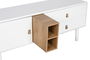 DKD Home Decor Mueble TV Urban Blanco Natural 140 x 55 x 40 cm con 2 Cajones y 1 Puerta