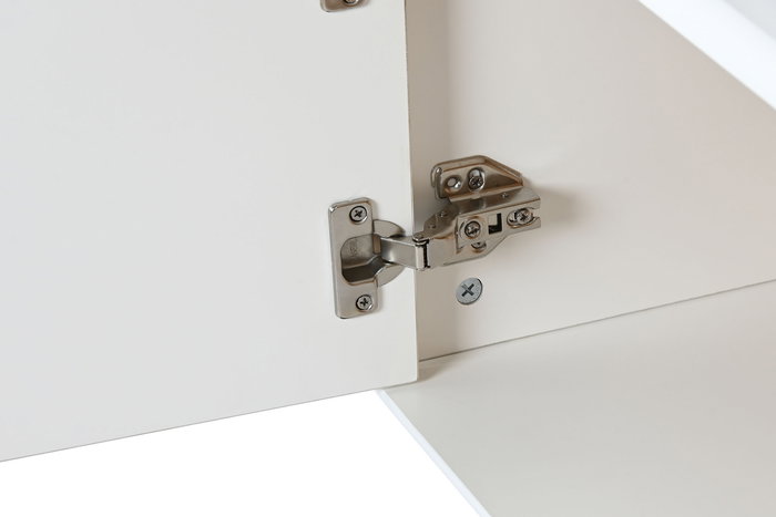 DKD Home Decor Mueble TV Urban Blanco Natural 140 x 55 x 40 cm con 2 Cajones y 1 Puerta