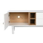DKD Home Decor Mueble TV MDF PU Blanco y Natural 140x40x55 cm