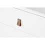 DKD Home Decor Mueble TV MDF PU Blanco y Natural 140x40x55 cm