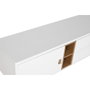 DKD Home Decor Mueble TV MDF PU Blanco y Natural 140x40x55 cm