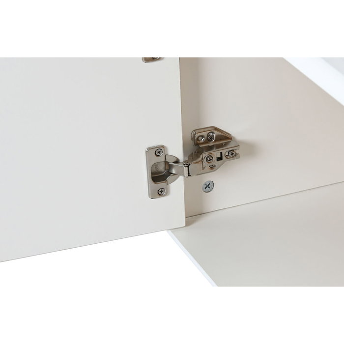DKD Home Decor Mueble TV MDF PU Blanco y Natural 140x40x55 cm