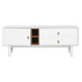 DKD Home Decor Mueble TV MDF PU Blanco y Natural 140x40x55 cm