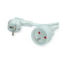 VALUE Cable de extensión con contacto de protección, 3 m, Blanco