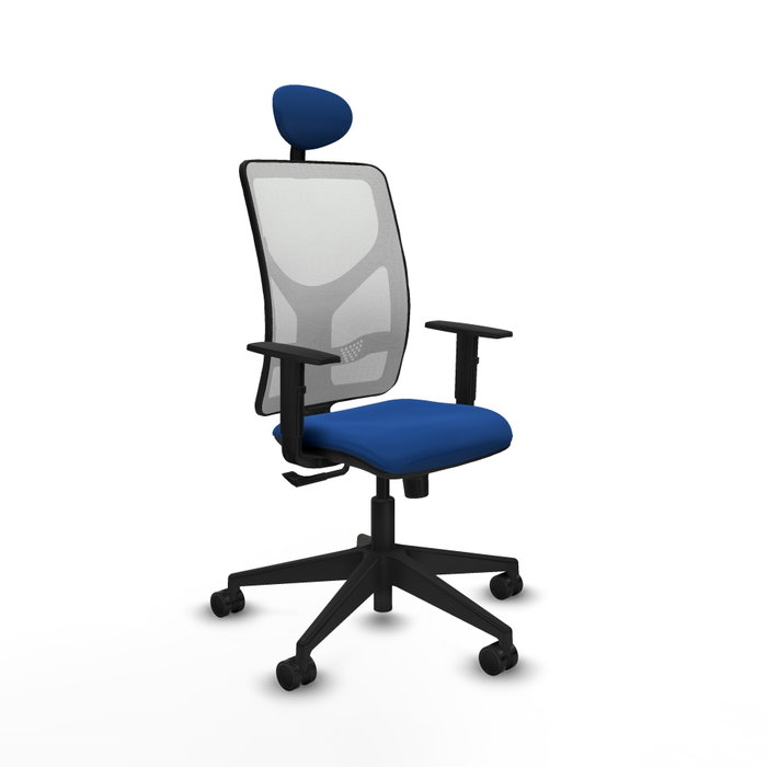 PIQUERAS Y CRESPO Silla de oficina Motilla con mecanismo Sincro, Azul y Blanco PIQUERAS Y CRESPO Silla de oficina Motilla con mecanismo Sincro, Azul y Blanco