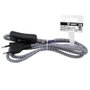 GSC Evolution Cable textil 1.5M (2x0.75mm) clavija+int Blco/Negr