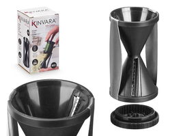 Kinvara Rallador Cónico Negro de Plástico PP y Metal SS430 7 cm x 13 cm x 7 cm (Set de 12)