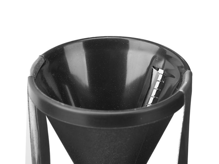 Kinvara Rallador Cónico Negro de Plástico PP y Metal SS430 7 cm x 13 cm x 7 cm (Set de 12)