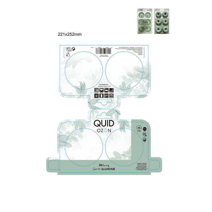 Molde 6 Donuts de Silicona Ozon Quid 27x16x3 cm