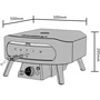 Cozze Horno de Pizza a Gas 13 - Piedra Giratoria, Termómetro, 6.0 kW, Hasta 630°C, Mando Control LED Negro - COZ5708614904343