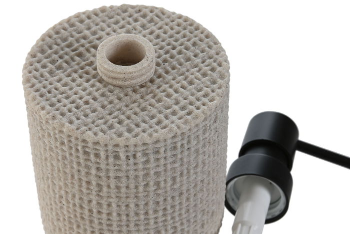 DKD Home Decor Dosificador Beige Blanco 9 x 17 x 10.5 cm (6 Unidades) Materiales Resina y ABS