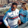 Sparco Sudadera Martini-R S01279MRBI1S Talla S Blanco 100% Algodón Cremallera Completa Detalles de Carreras