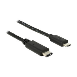 DeLOCK Cable USB 2.0 Tipo C a Micro-B Macho de 0.5m Negro 480 Mbit/s