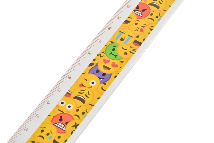 DKD Home Decor Regla Emoti Amarilla 15x3 cm