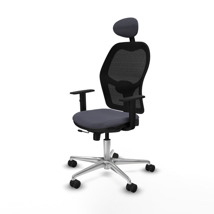PIQUERAS Y CRESPO Silla de oficina Jorquera con mecanismo Sincro/Traslack, Gris oscuro y Negro PIQUERAS Y CRESPO Silla de oficina Jorquera con mecanismo Sincro/Traslack, Gris oscuro y Negro