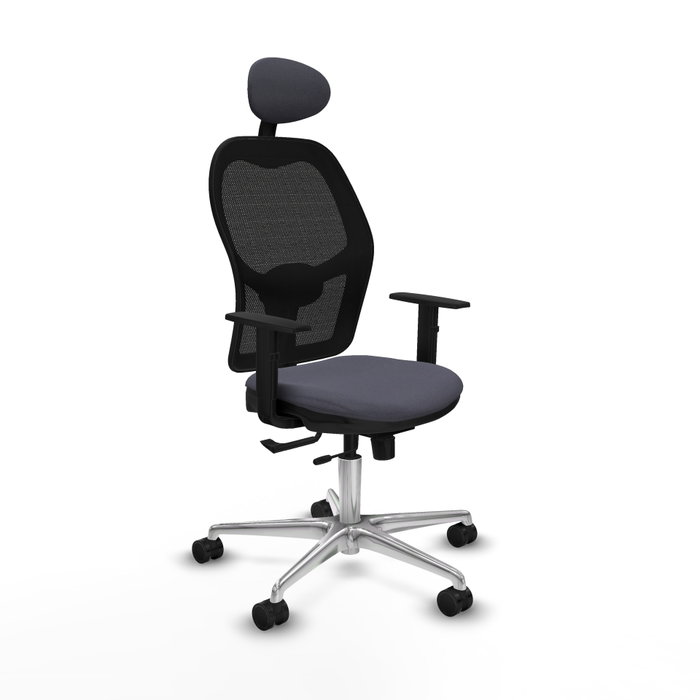 PIQUERAS Y CRESPO Silla de oficina Jorquera con mecanismo Sincro/Traslack, Gris oscuro y Negro PIQUERAS Y CRESPO Silla de oficina Jorquera con mecanismo Sincro/Traslack, Gris oscuro y Negro