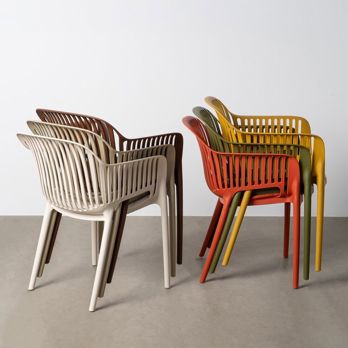 Silla Apilable Polipropileno Exterior 55 X 61 X 80 cm (Set de 4)