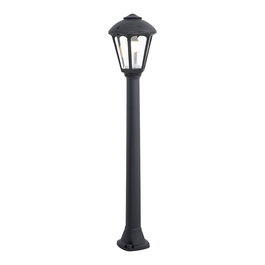 Fumagalli Farol Baliza con Poste Giaffa/Giampy, Negro, E27, IP55, Ø210 x 995 mm, Luz Señalización Exterior