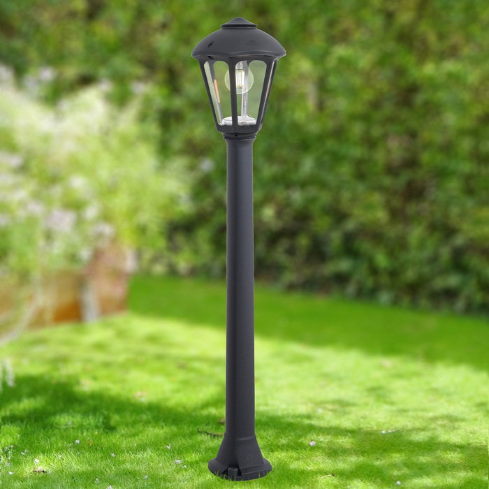 Fumagalli Farol Baliza con Poste Giaffa/Giampy, Negro, E27, IP55, Ø210 x 995 mm, Luz Señalización Exterior Fumagalli Farol Baliza con Poste Giaffa/Giampy, Negro, E27, IP55, Ø210 x 995 mm, Luz Señalización Exterior