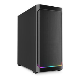 Sharkoon AK4 RGB Midi Tower ATX, PC Case Metal Black, 1 tira RGB frontal, 2 USB 3.0, USB-C
