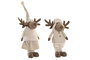 DKD Home Decor Figura Navidad Alpina Blanco Beige 18 x 44 x 25 cm (2 Unidades)