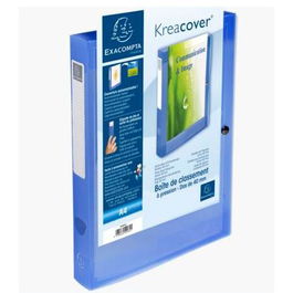 Exacompta Carpeta De Proyectos Krea Cover 40 mm Cierre Con Clip A4 Pp Azul