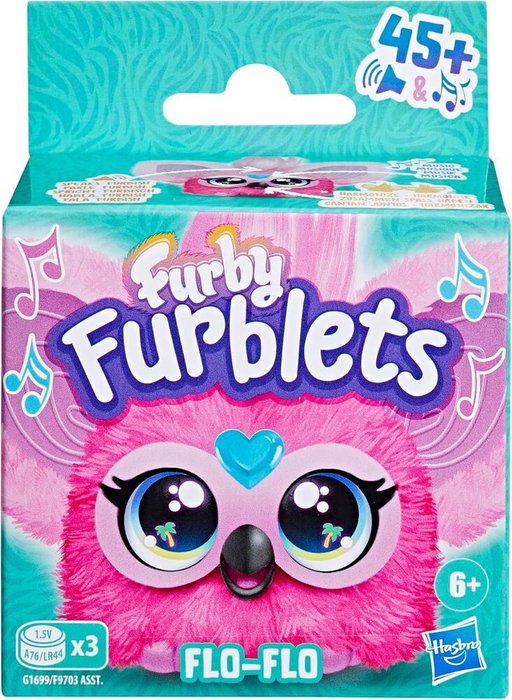 HASBRO Mini Furby Flo-Flo Furblet Juguete Electrónico con 45+ Melodías K-pop y Sonidos Furbish, Edad +6 Años