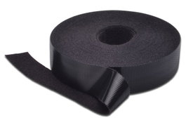 MicroConnect Cinta de Velcro 20mm Negro 10m