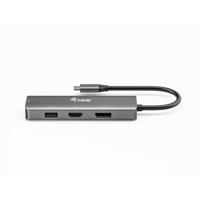 Equip EQ133485 Docking Station USB-C con HDMI, DisplayPort, Soporte para 3 Pantallas