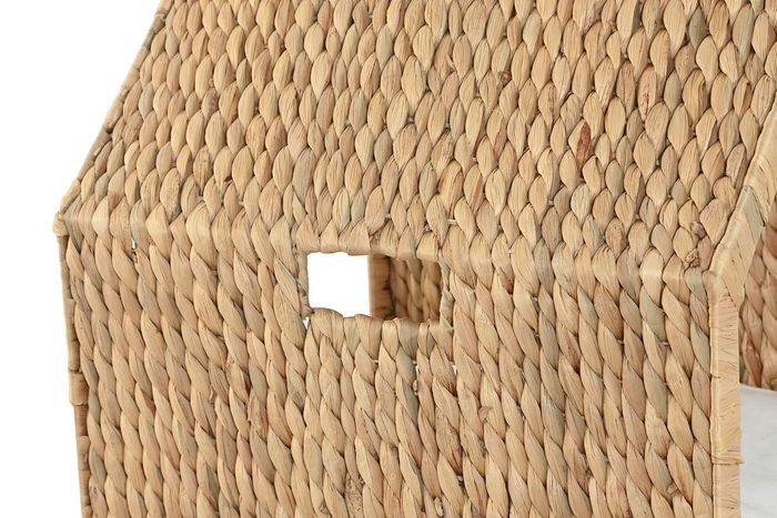 DKD Home Decor Cama Mascota Basicos Natural Crema Jacinto de Agua Metal 43 x 46 x 43 cm