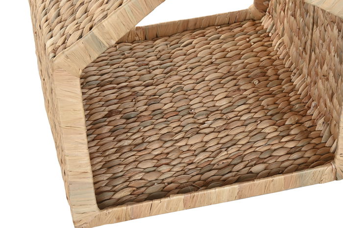 DKD Home Decor Cama Mascota Basicos Natural Crema Jacinto de Agua Metal 43 x 46 x 43 cm