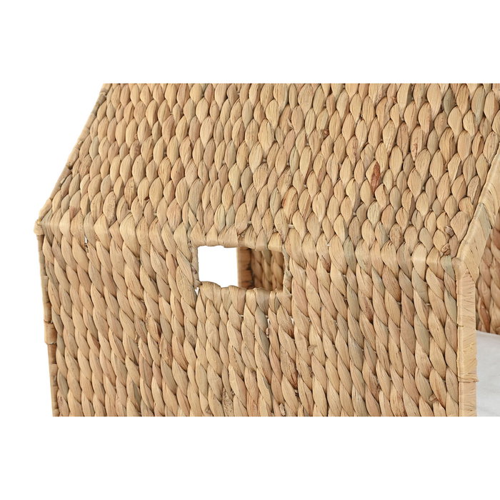 DKD Home Decor Cama para Mascota de Jacinto de Agua y Metal 43x43x46 cm