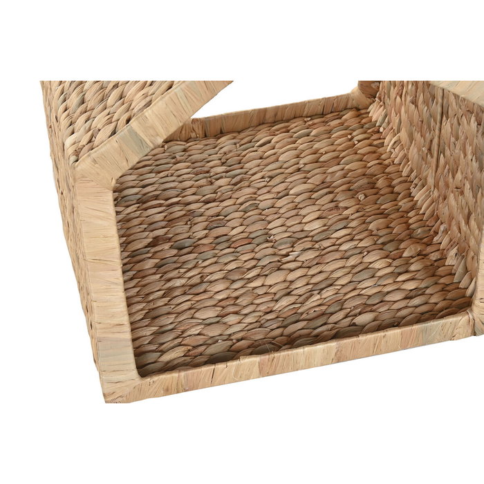 DKD Home Decor Cama para Mascota de Jacinto de Agua y Metal 43x43x46 cm