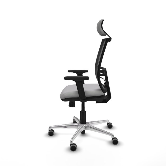 PIQUERAS Y CRESPO Silla de oficina Yunquera con mecanismo Sincro/Traslack Gris claro y Negro