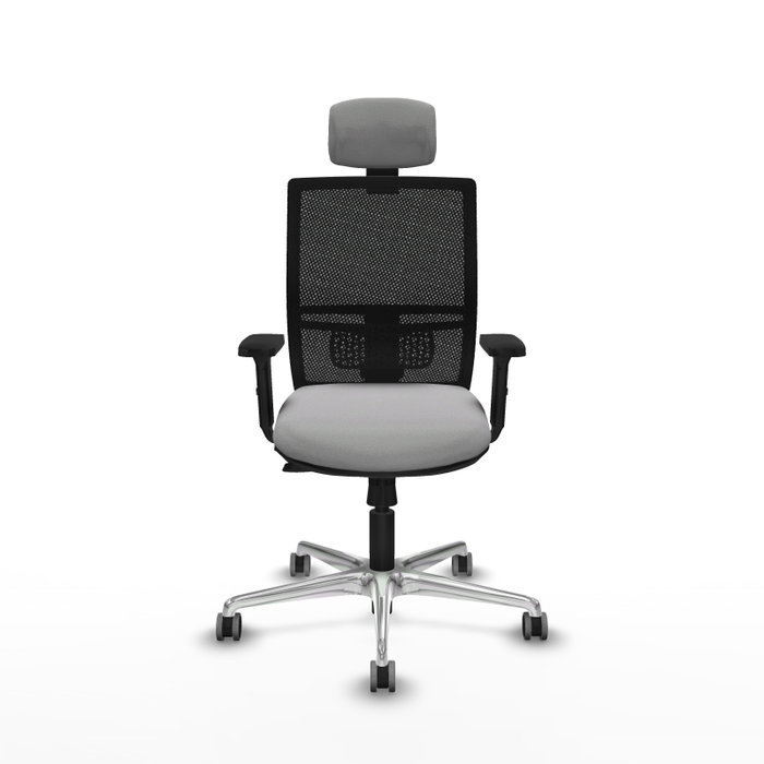 PIQUERAS Y CRESPO Silla de oficina Yunquera con mecanismo Sincro/Traslack Gris claro y Negro