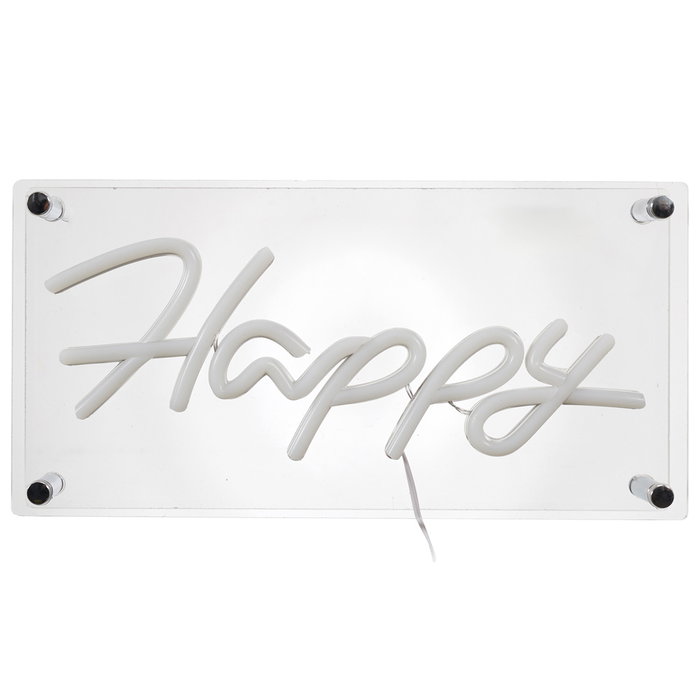 Home Deco Factory Luz Neón LED USB "Happy" Decoración Hogar Home Deco Factory Luz Neón LED USB "Happy" Decoración Hogar