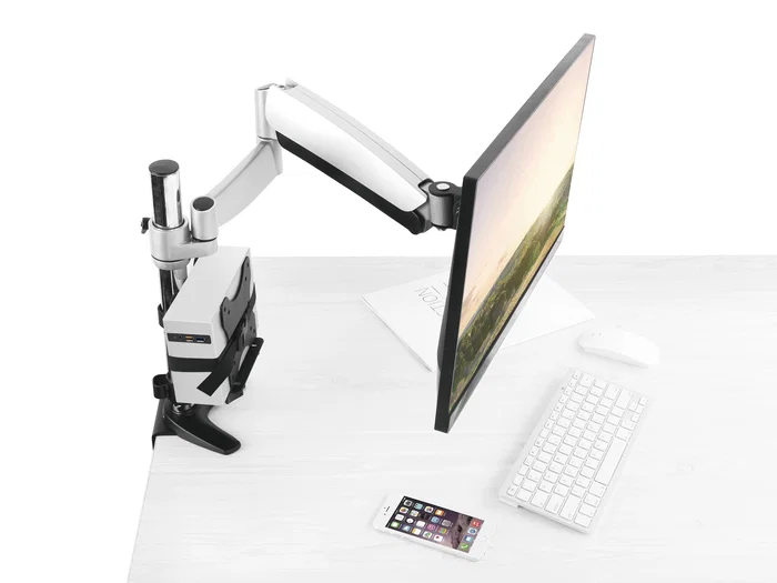Equip Soporte para CPU 650890 - Bajo Mesa, VESA 100x100, Soporte para Monitor o Escritorio, Máx. 5Kg, Negro