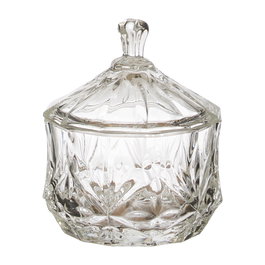 Home Deco Factory Bombonera de Vidrio, Diámetro 9,5 cm Altura 12 cm, Capacidad 200 cl, Apta para Lavavajillas